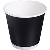 HARVEYS DISPOSABLE CUP HOT DOUBLE WALL 237ML BLACK PACK 25