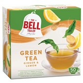 BELL TEA BAGS GREEN LEMON AND GINGER BOX 50