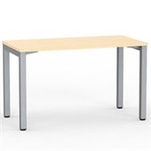 KNIGHT CUBIT DESK W1200 X D600 X H730MM SILVER FRAME NORDIC MAPLE TOP