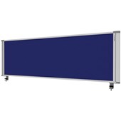 BOYD VISUALS PARTITION DESK MOUNTED UPHOLSTERED W1460 X H450MM BLUE