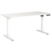 KNIGHT AGILE HEIGHT ADJUSTABLE DESK ELECTRIC 2 STAGE W1500 X D800 X H6801130MM WHITE FRAME WHITE TOP