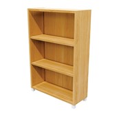 ZEALAND BOOKCASE 2 SHELVES W800 X D300 X H1200MM WITH 50MM FEET TAWA