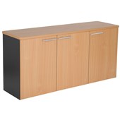 PULSE CREDENZA OC535 3 WOOD DOORS 1500MM BEECH AND IRONSTONE