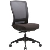 BURO MENTOR OFFICE CHAIR MESH BACK WITHOUT ARMS NYLON BASE BLACK