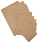 FLAT PAPER BAG NO3 W175 X H213MM BROWN PACK 500