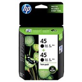 HP CC625AA 45 INK CARTRIDGE PACK 2 BLACK