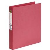 MARBIG LINEN RING BINDER PE 2D 25MM A4 CORAL