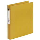 MARBIG LINEN RING BINDER PE 2D 25MM A4 YELLOW