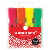 WARWICK HIGHLIGHTER ASSORTED PACK 4