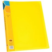 MARBIG DISPLAY BOOK 20 POCKET INSERT SPINE A4 YELLOW