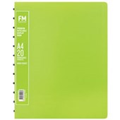 FM PREMIUM REFILLABLE DISPLAY BOOK LIME GREEN 20 POCKET