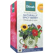 DILMAH TEA BAGS NATUALLY SPICY BERRY INFUSION INDIVIDUALLY FOIL ENVELOPED BOX 20