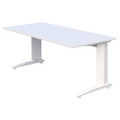 ACCENT ENERGY DESK POWDERCOAT D700 X W1200 X H710MM WHITE FRAME SNOWDRIFT  TOP