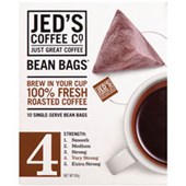 JEDS 4 COFFEE BEAN BAGS VERY STRONG STRENGTH PACK 10