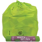 COMPOST ME BIN LINERS COMPOSTABLE 240L GREEN ROLL 5