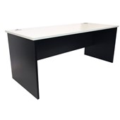 ZEALAND QUICKSHIP DESK W1500 X D750 X H730MM WHITE TOP CHARCOAL BASE