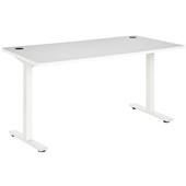 PULSE STRAIGHT DESK  W1500 X D750 X H730MM WHITE METAL FRAME WHITE TOP