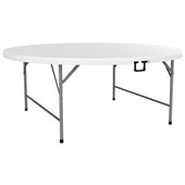 LIFE FOLDING TABLE ROUND 2 PIECE W1800 X H740MM WHITE