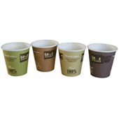 BIOWARE DISPOSABLE CUP HOT COMPOSTABLE SINGLE WALL 225ML PACK 50