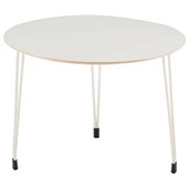 KONFURB FLY TABLE ROUND W800 X H730MM BLACK FRAME WHITE TOP