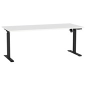 AGILE BOOST HEIGHT ADJUSTABLE SINGLE SIDED ELECTRICAL DESK W1800 X D800 X H7201200MM BLACK FRAME WHITE TOP