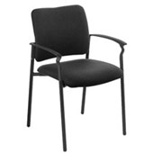 EDEN POLO VISITOR CHAIR WITH ARMS DOLLY EBONY