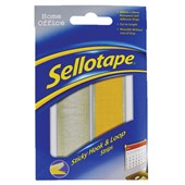 SELLOTAPE STICKY HOOK AND LOOP STRIP PERMANENT 20 X 450MM