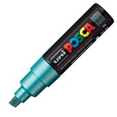 POSCA PC8K PAINT MARKER CHISEL BROAD 8MM METALLIC GREEN