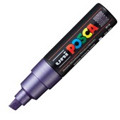 POSCA PC8K PAINT MARKER CHISEL BROAD 8MM METALLIC VIOLET