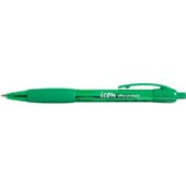 ICON RETRACTABLE BALLPOINT PEN WITH GRIP 10MM GREEN