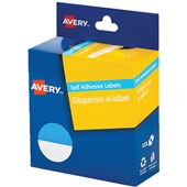 AVERY 937277 ROUND LABEL DISPENSER 24MM BLUEWHITE BOX 300