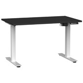 KNIGHT AGILE HEIGHT ADJUSTABLE DESK ELECTRIC 2 STAGE W1200 X D700 X H6801130MM WHITE FRAME BLACK TOP