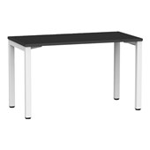 KNIGHT CUBIT DESK W1200 X D600 X H730MM WHITE FRAME BLACK TOP