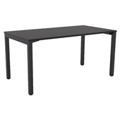 KNIGHT CUBIT DESK W1500 X D800 X H730MM BLACK FRAME BLACK TOP