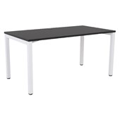 KNIGHT CUBIT DESK W1500 X D800 X H730MM WHITE FRAME BLACK TOP