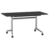 KNIGHT TEAM FLIP TABLE W1400 X D700 X H720MM CHROME FRAME BLACK TOP