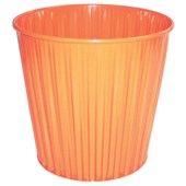 FLUTELINE RUBBISH BIN FLUTED METAL 15L ORANGE