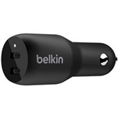 BELKIN BOOST CHARGE DUAL USBC CAR CHARGER 36W BLACK