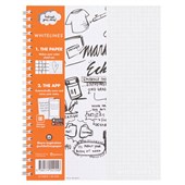 WHITELINES SPIRAL NOTEPAD 120 PAGE 5MM SQUARE 80GSM A5