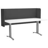 ACOUSTIC DESK SCREEN POD 12MM 1500 X 600MM DARK GREY