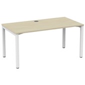 KNIGHT CUBIT DESK W1500 X D800 X H730MM WHITE FRAME NORDIC MAPLE TOP