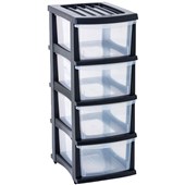 TAURUS STORAGE ORGANISER 4 DRAWER GREY