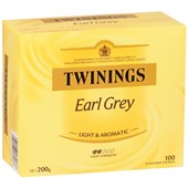 TWININGS TEA BAGS TAGLESS EARL GREY BOX 100