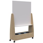 ACCENT MOVE WHITEBOARD MOBILE PARTITION PLANTER H1912 X L1220 X D400MM CLASSIC OAK