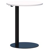 ACCENT MEMO LAPTOP TABLE OVAL H650 X L550 X D450MM BLACK BASE SNOW TOP