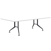 ACCENT SHOT BOARDROOM TABLE L2400 X D1200MM BLACK BASE SNOW TOP