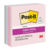 POSTIT 6545SSNRP SUPER STICKY NOTES WANDERLUST 76 X 76MM PACK 5