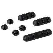 DURABLE CAVOLINE SELFADHESIVE CABLE CLIPS ASSORTED GRAPHITE PACK 7