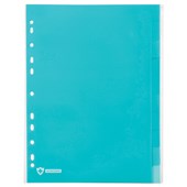 MARBIG PROFESSIONAL ANTIMICROBIAL POLYPROPYLENE A4 10 TAB DIVIDERS BLUE