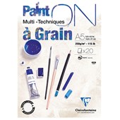 CLAIREFONTAINE PAINT ON PAD A5 WHITE GRAIN 20 SHEETS